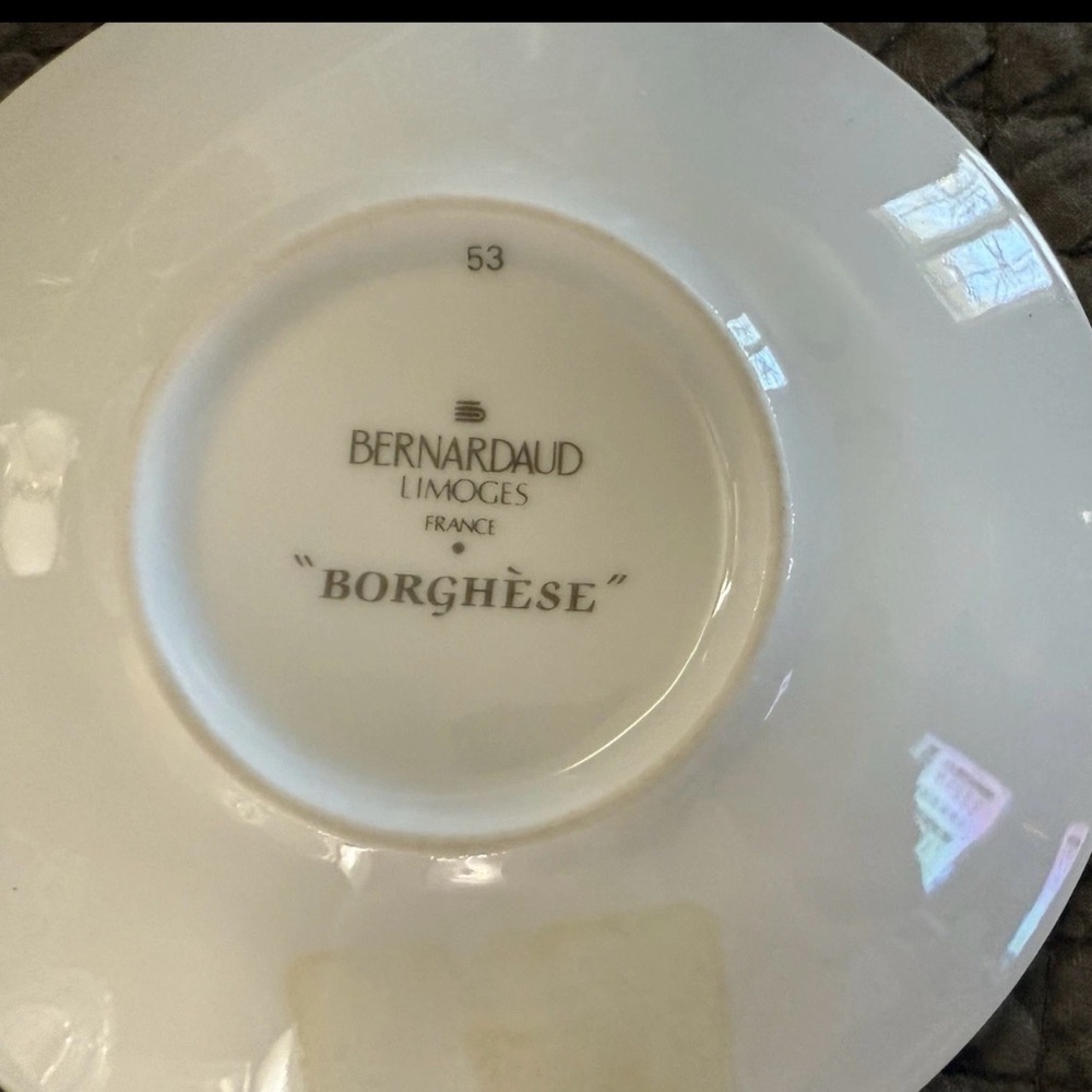 Bernardaud Borghese Teacup and Saucer - Picture 3 of 3